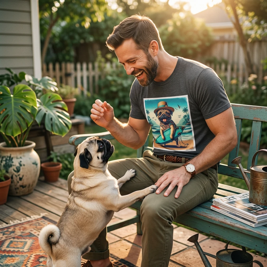 Pugs T-Shirt Printify