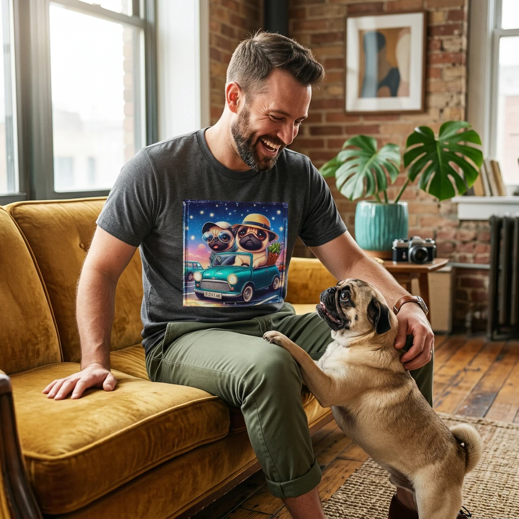 Wacky Pugs T-Shirt Printify