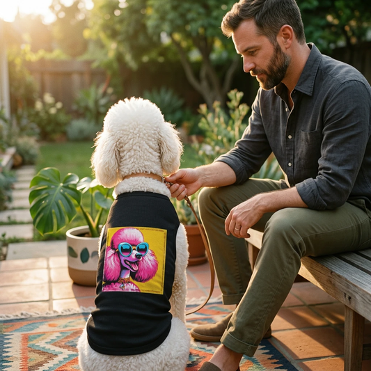 Pet Tank Top Poodle pink beauty Pets Printify