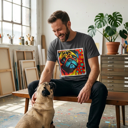 Pugs Pop Art T-Shirt T-Shirt Printify