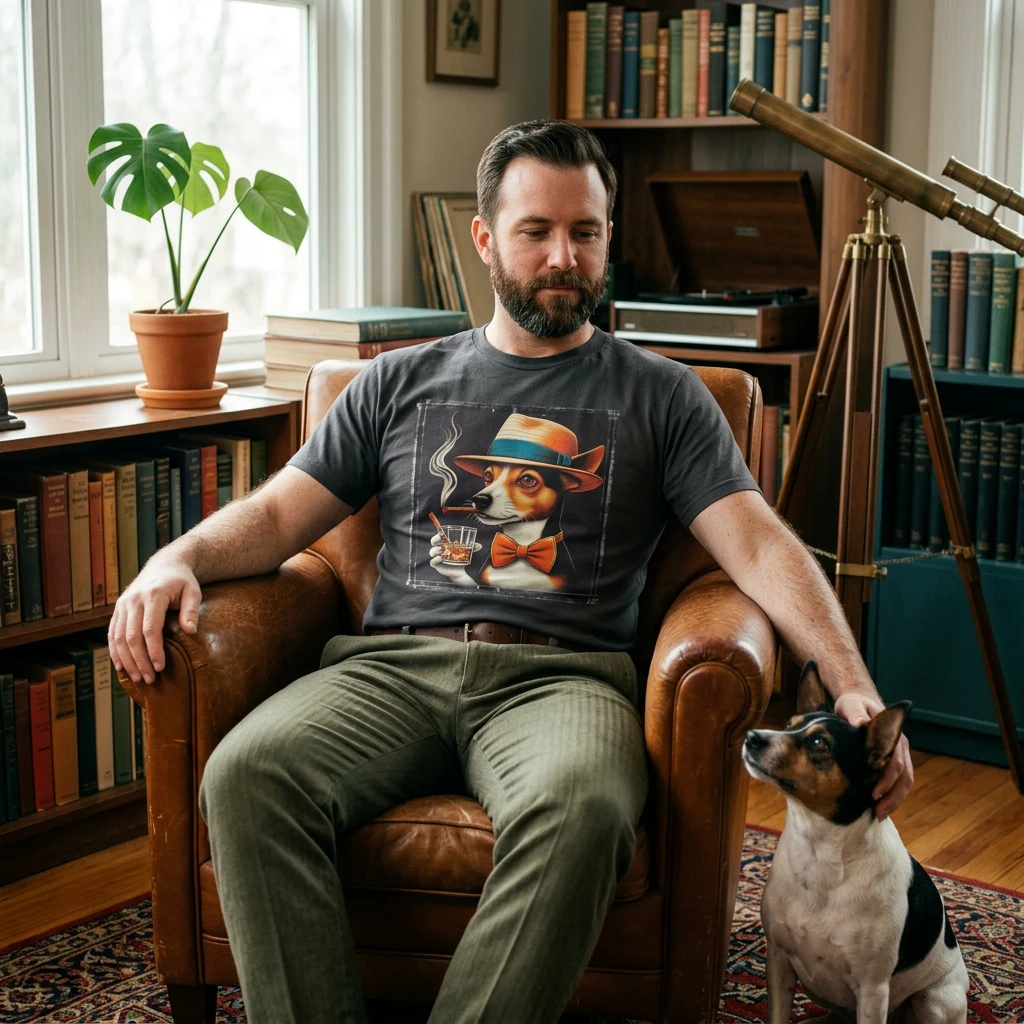 Rat Terrier T-Shirt cigars T-Shirt Printify