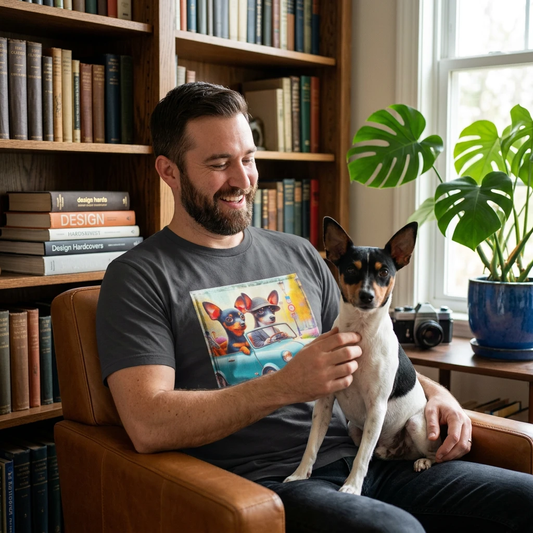 Wacky Rat Terrier T-Shirt tiny couple driving T-Shirt Printify