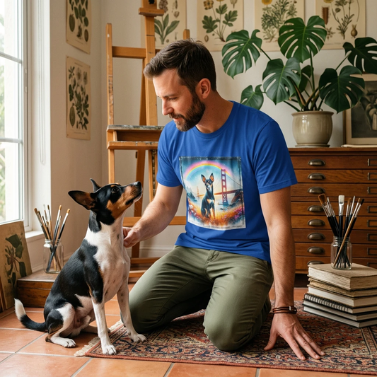 Rat Terrier T-Shirt rainbow T-Shirt Printify