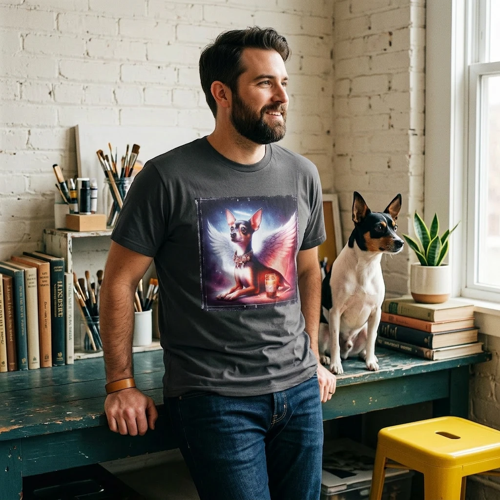 Rat Terrier T-Shirt Angel T-Shirt Printify