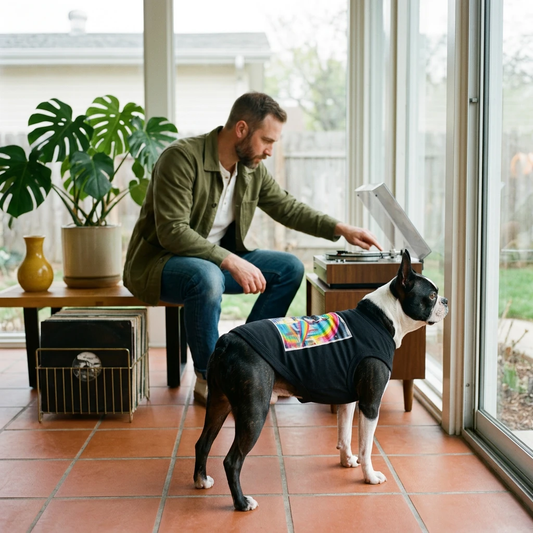 Boston Terrier Rainbow Bridge Dog In Water Pet Tank Top For Small Dogs Cute Comfortable Everyday Wear Pets Printify