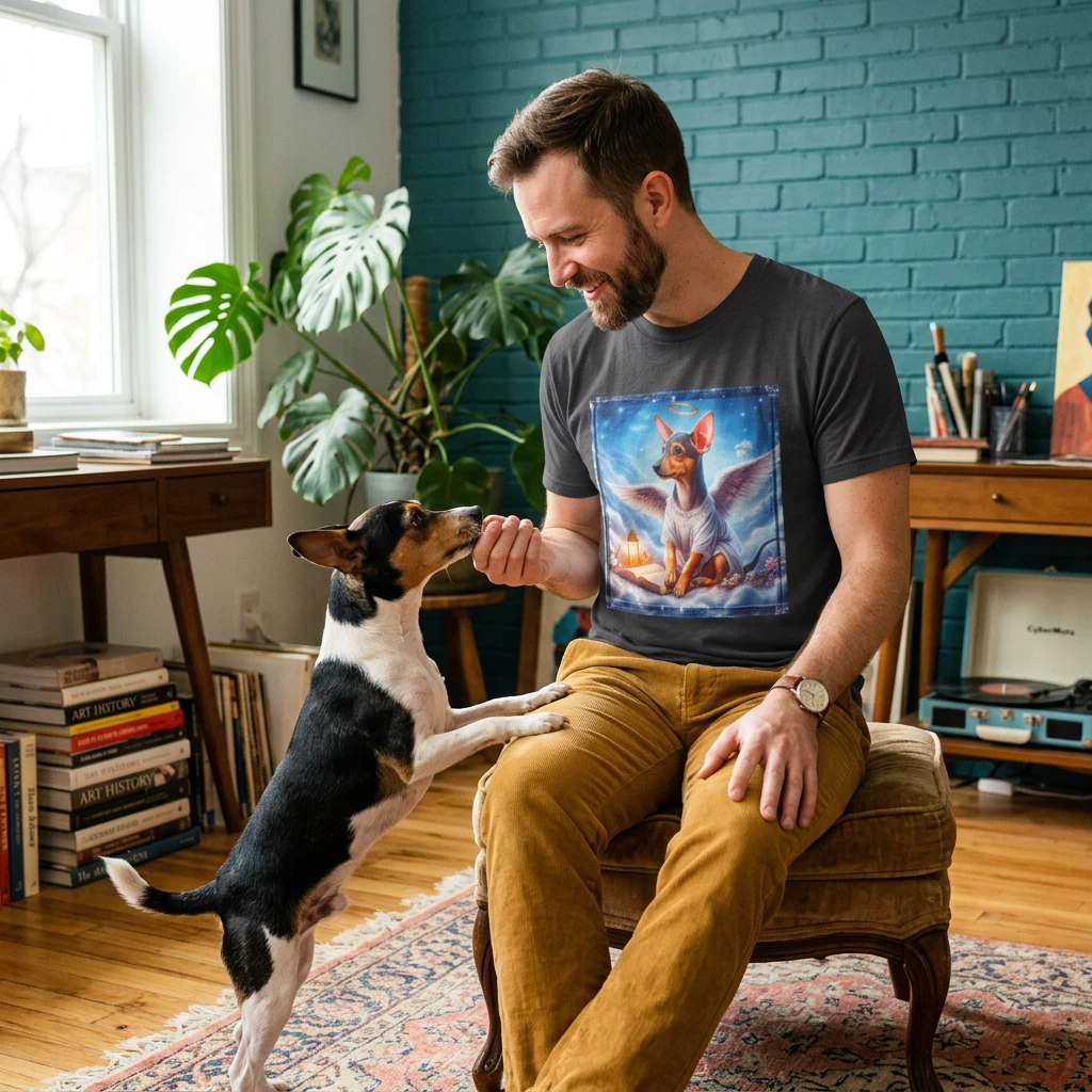 Rat Terrier T-Shirt clouds T-Shirt Printify
