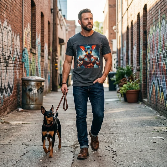 Rat Terrier T-Shirt muscles T-Shirt Printify