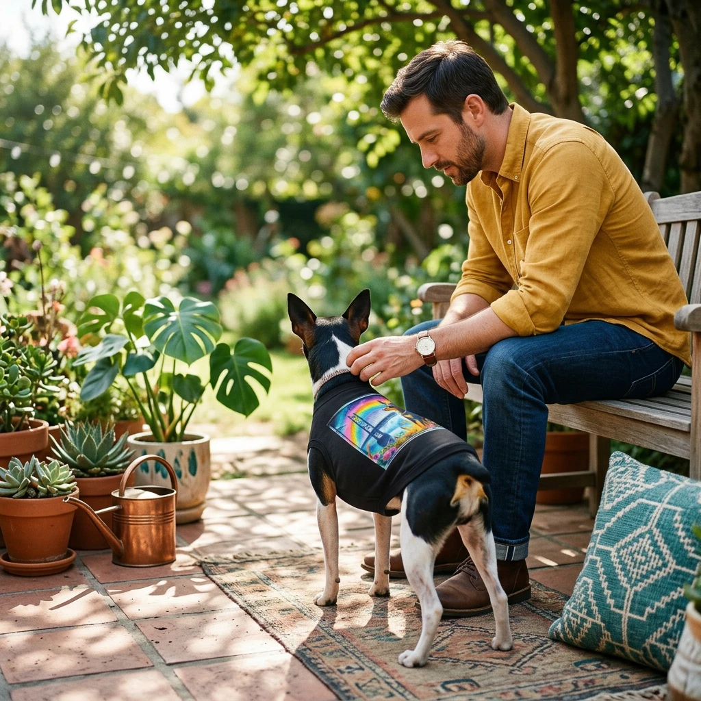 Pet Tank Top Rat Terrier rainbow bridge Pets Printify