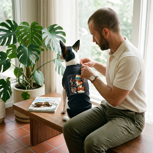 Pet Tank Top Rat Terrier cigars and bar Pets Printify