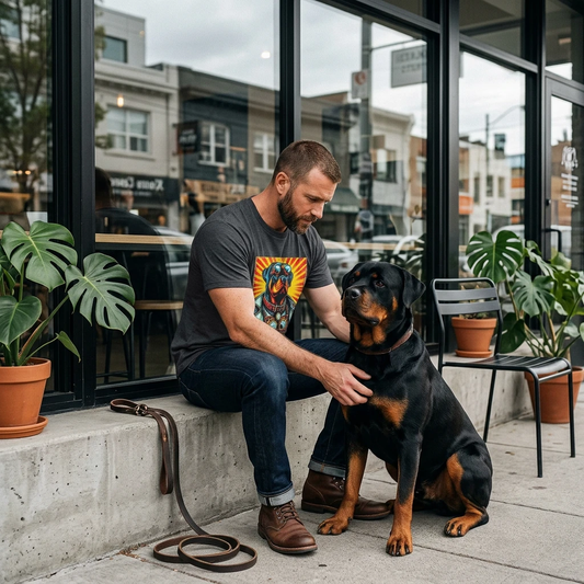 Rottweiler tough steam punk T-Shirt Printify