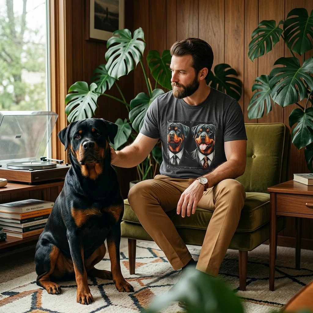 Rottweiler two suits shirt T-Shirt Printify