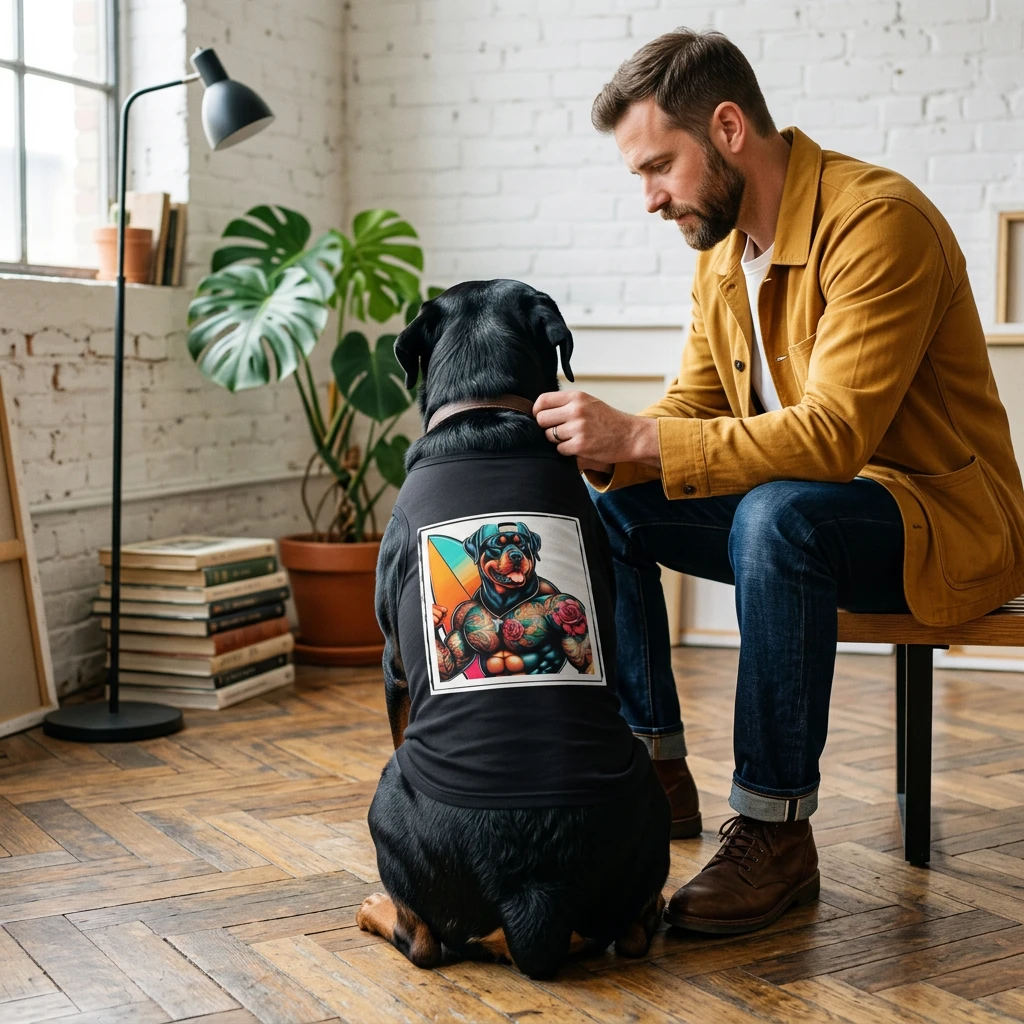 Pet Tank Top Rottie arms shirt Pets Printify