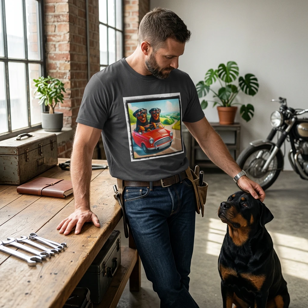 Wacky Rottweiler fun friends shirt T-Shirt Printify