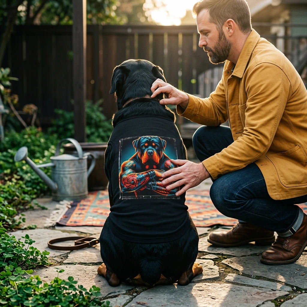 Pet Tank Top Rottie muscles Pets Printify