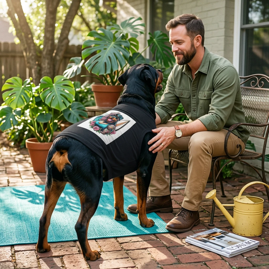 Pet Tank Top Rottie sexy surfer Pets Printify
