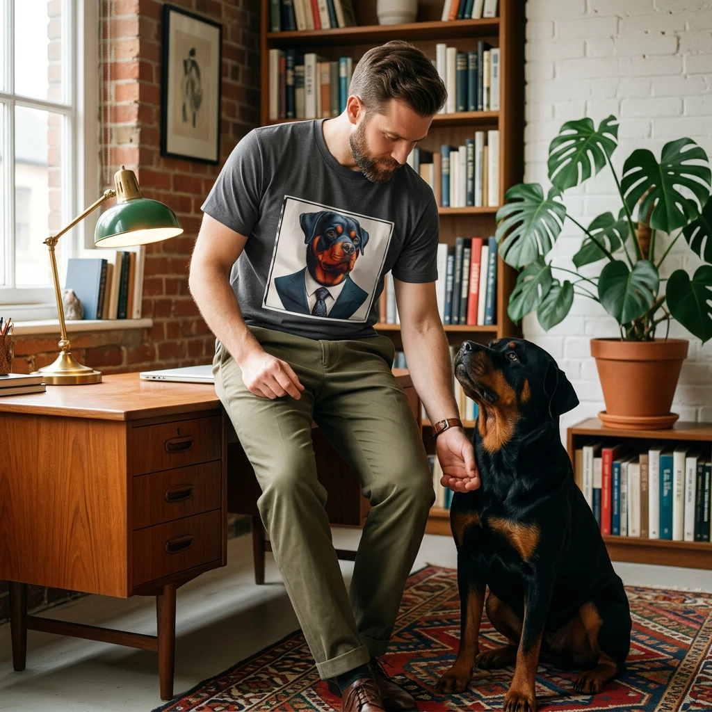 Rottweiler nice suit shirt T-Shirt Printify