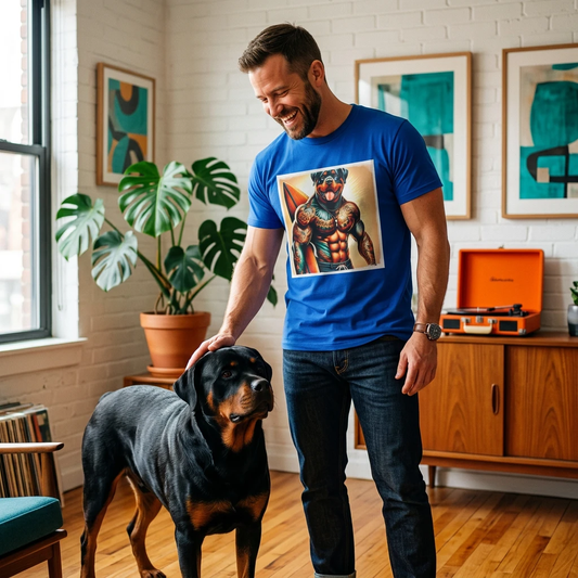 Rottweiler muscles surfer T-Shirt Printify