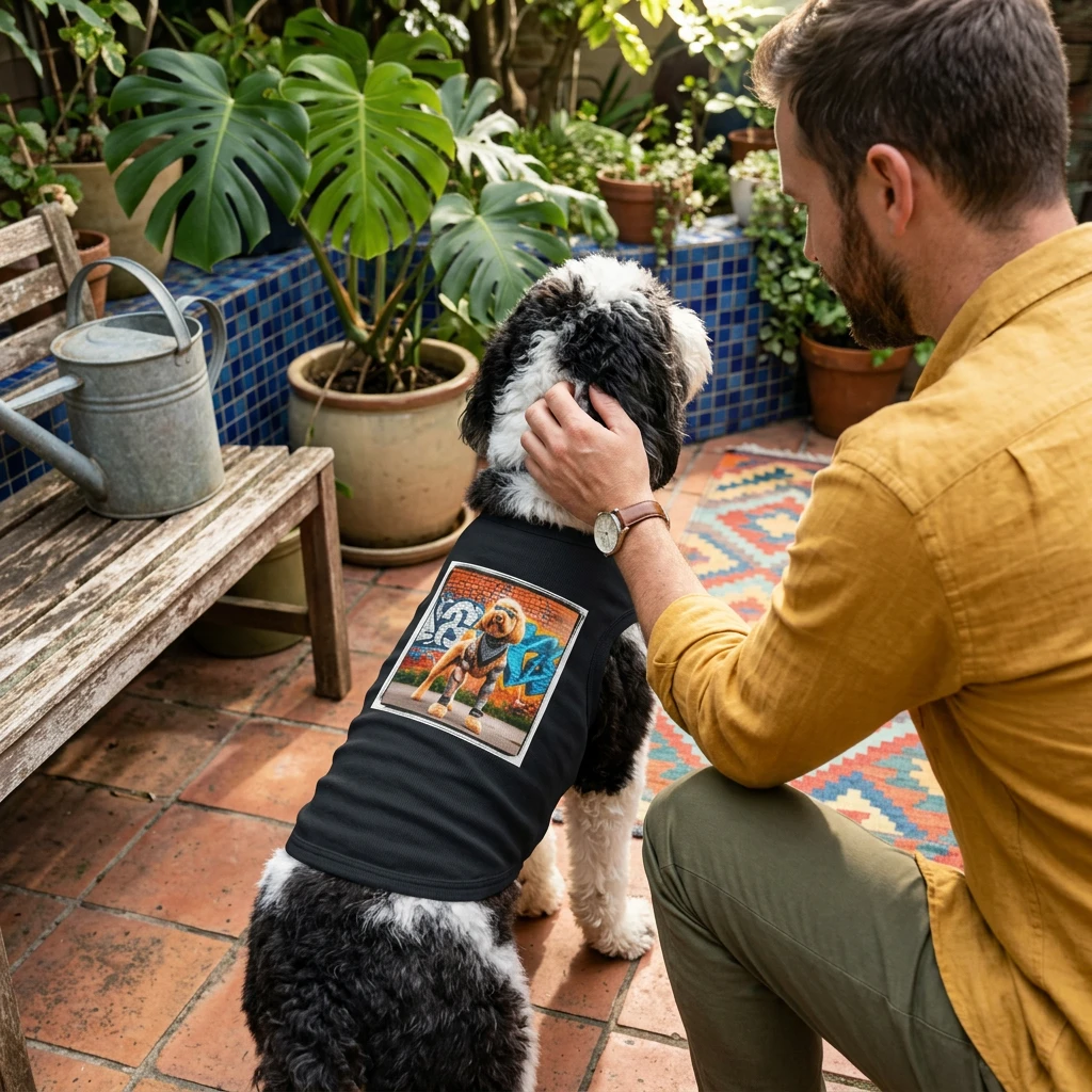 Pet Tank Top Sheepadoodle graffiti Pets Printify