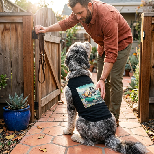 Wacky Pet Tank Top Sheepadoodle fun couple Pets Printify