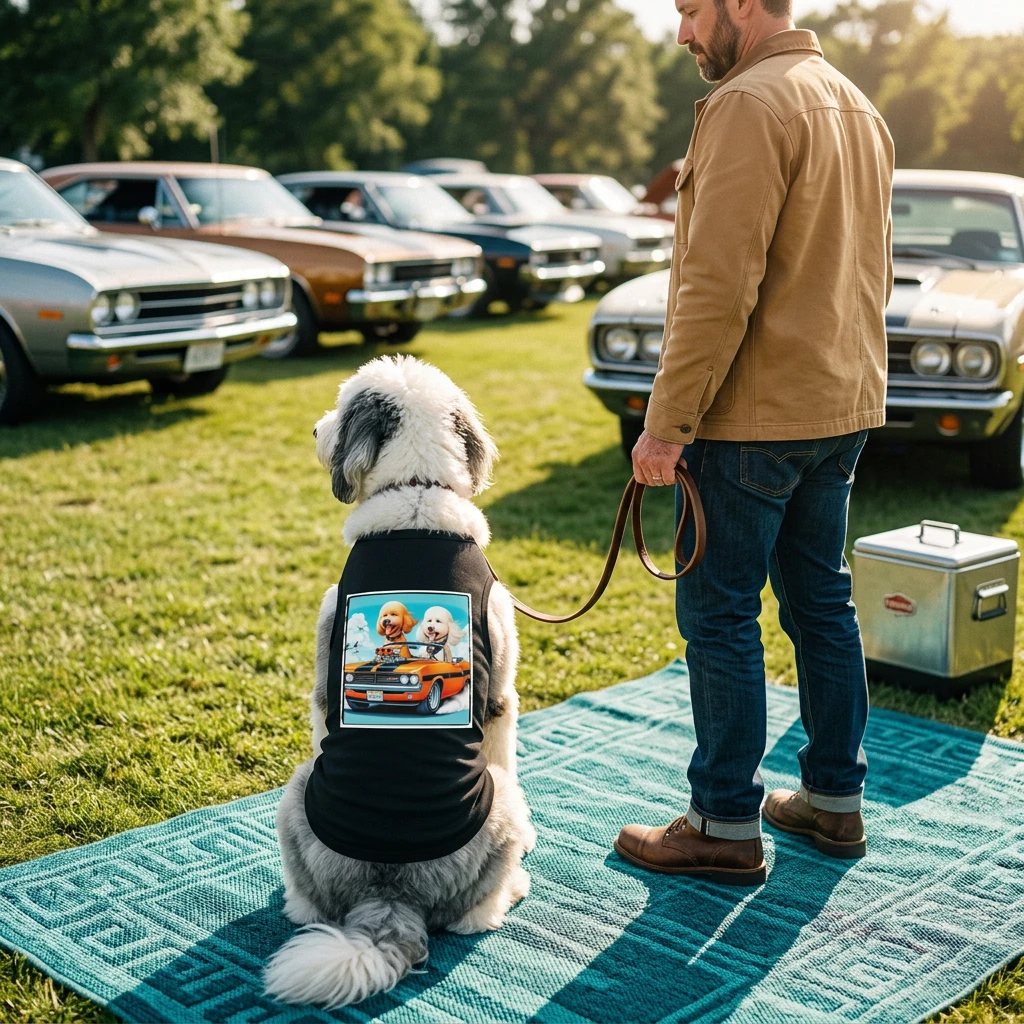 Wacky Pet Tank Top Sheepadoodle couple Pets Printify