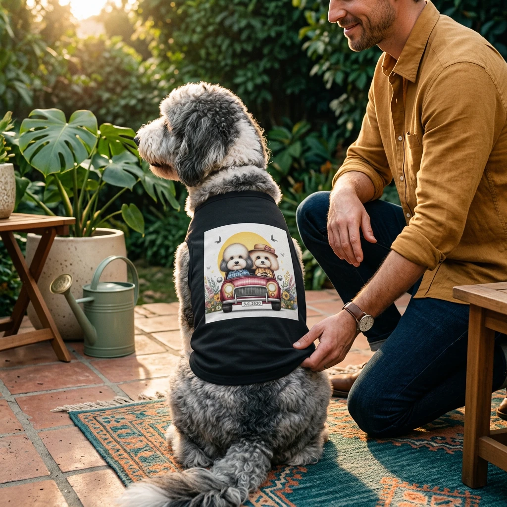 Wacky Pet Tank Top Sheepadoodle couple Pets Printify