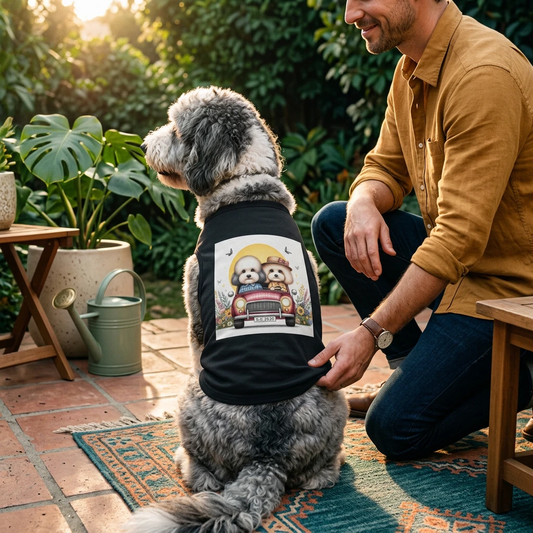 Wacky Pet Tank Top Sheepadoodle couple Pets Printify
