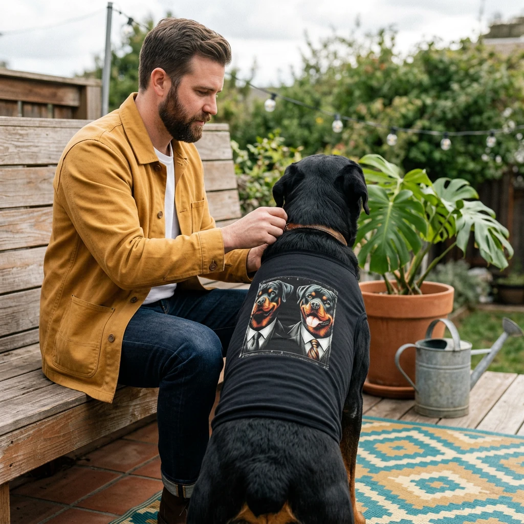 Pet Tank Top Rottie two suits Pets Printify