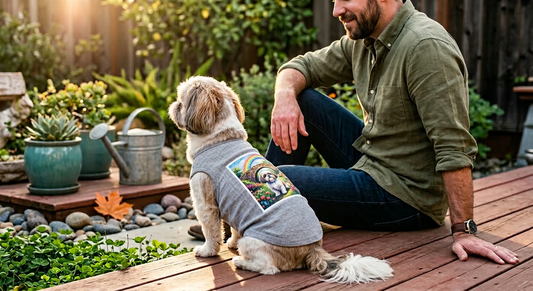 Pet Tank Top Shih Tzu flower garden Pets Printify