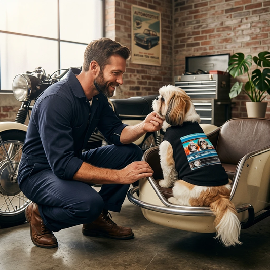 Pet Tank Top Shih Tzu frirbfs Driving Pets Printify