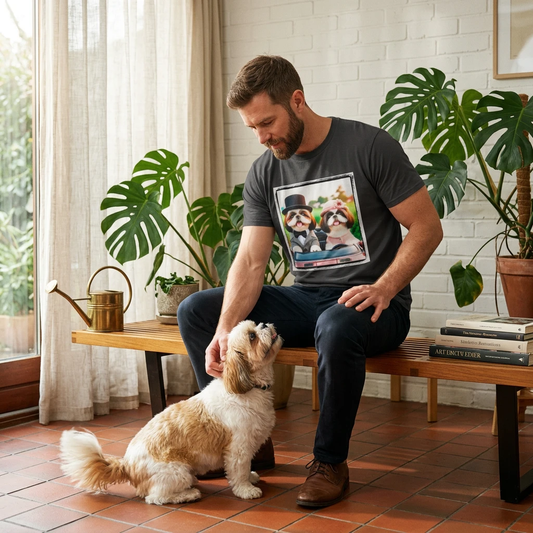 Wacky Shih Tzu married couple shirt T-Shirt Printify