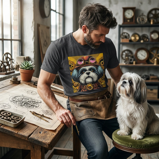 Shih Tzu steam punk T-Shirt Printify