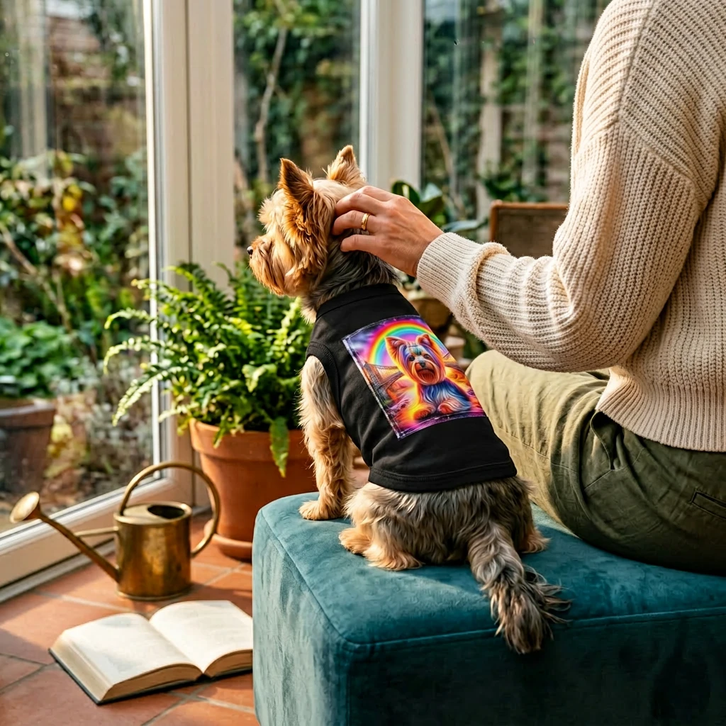 Pet Tank Top Yorkie colorful bsby shirt Pets Printify