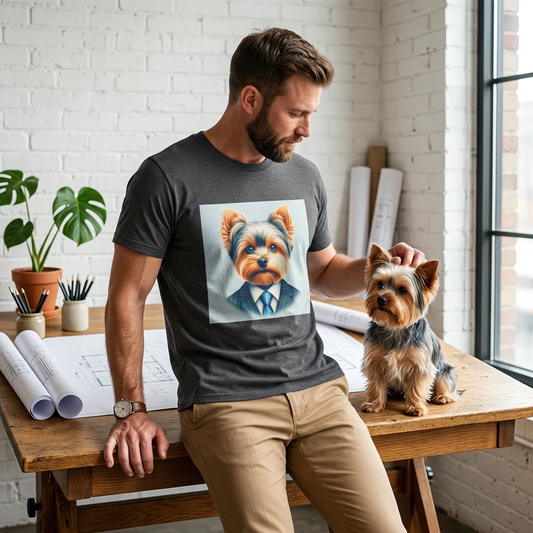 Yorkie serious business shirt T-Shirt Printify