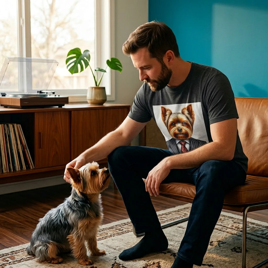 Yorkie professional businessman T-Shirt Printify
