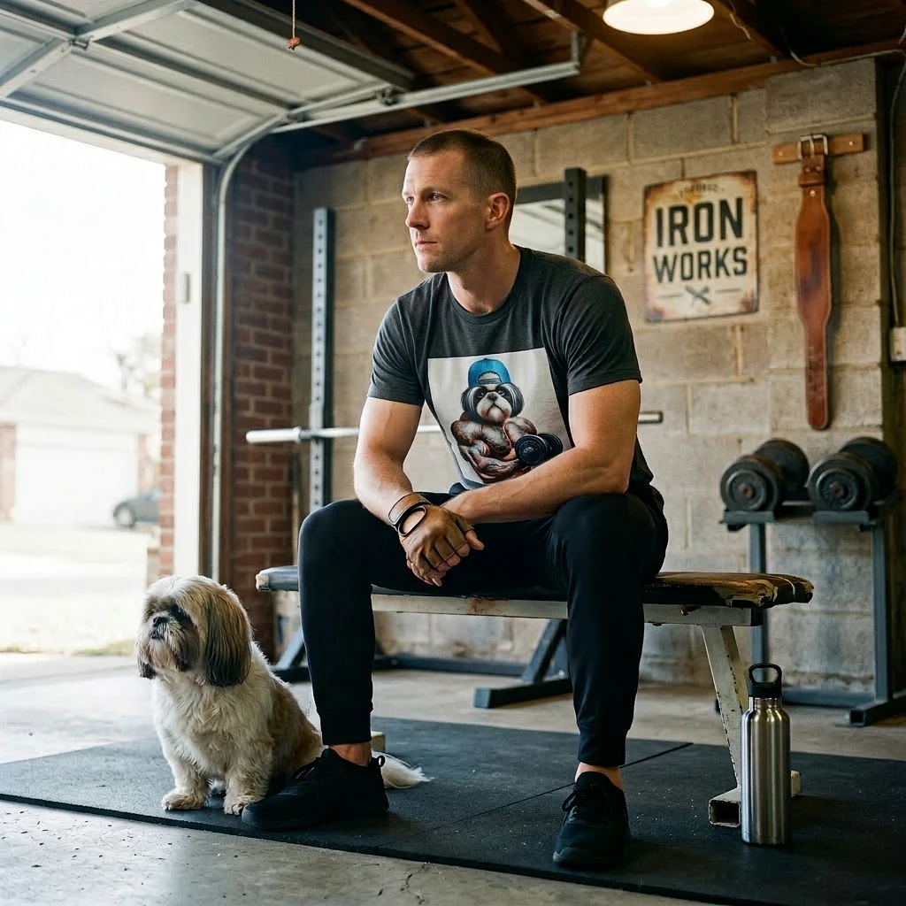 Shih Tzu gym rat shirt T-Shirt Printify
