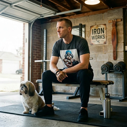 Shih Tzu gym rat shirt T-Shirt Printify