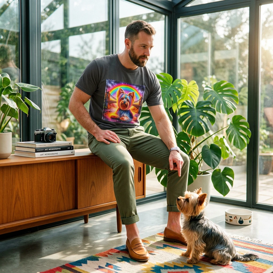 Yorkie pretty colors shirt T-Shirt Printify