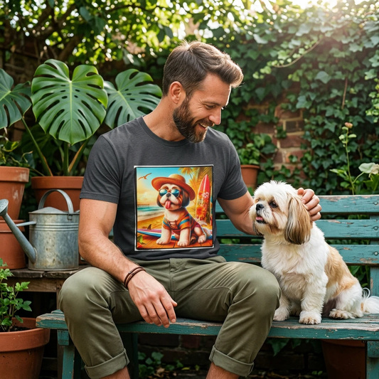 Shih Tzu beach babe shirt T-Shirt Printify