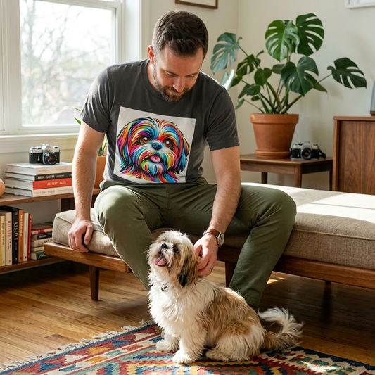 Shih Tzu colorful puppy T-Shirt Printify