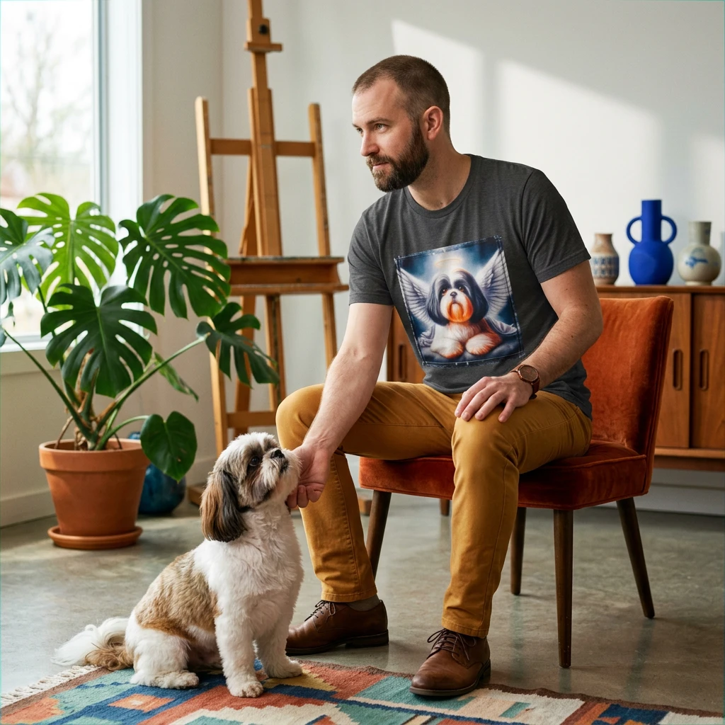 Shih Tzu Heaven anf clouds shirt T-Shirt Printify
