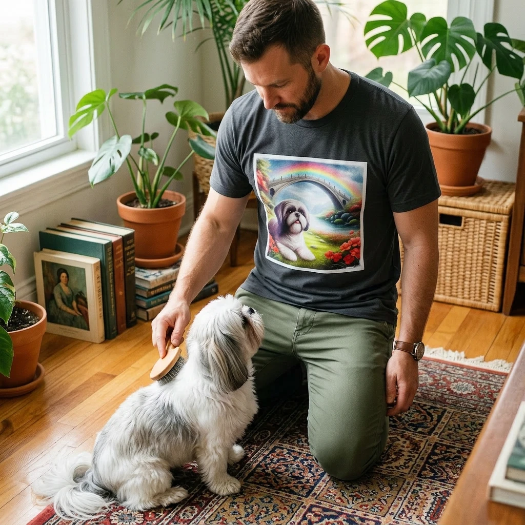 Shih Tzu rainbow bridge shirt T-Shirt Printify