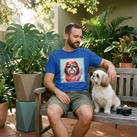 Shih Tzu surfer shirt T-Shirt Printify