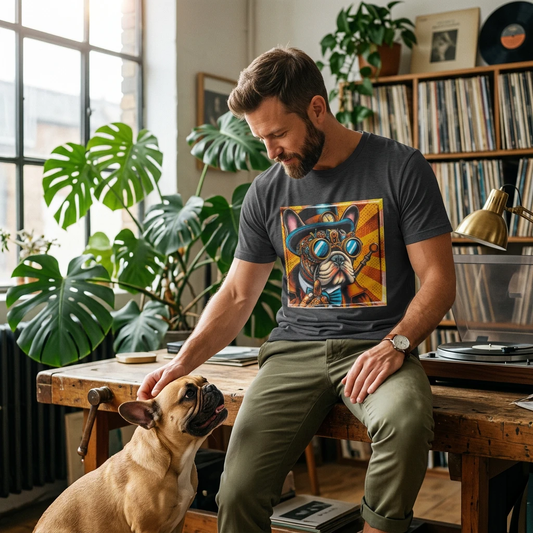 French Bulldog Tee For Apartment Living Unisex Soft Style Shirt Low Maintenance Coat Affectionate Companion Pet Dog T-Shirt Printify