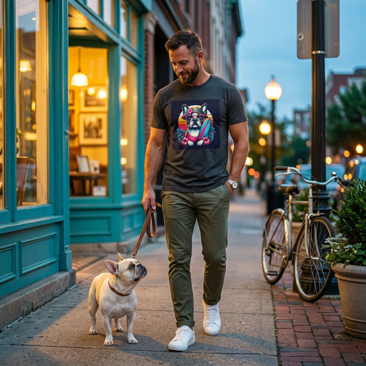 French Bulldog City Living Unisex Tee For Loyal Companions In Apartments And Small Homes T-Shirt Printify