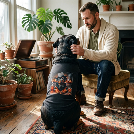 Pet Tank Top Rottie cigar smoking Pets Printify