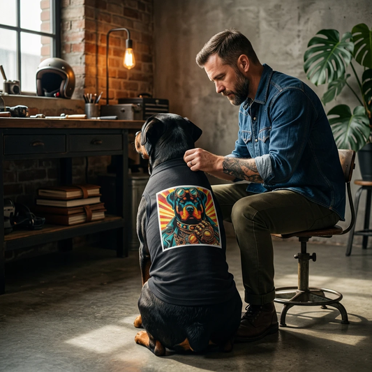 Pet Tank Top Rottie steam punk Pets Printify