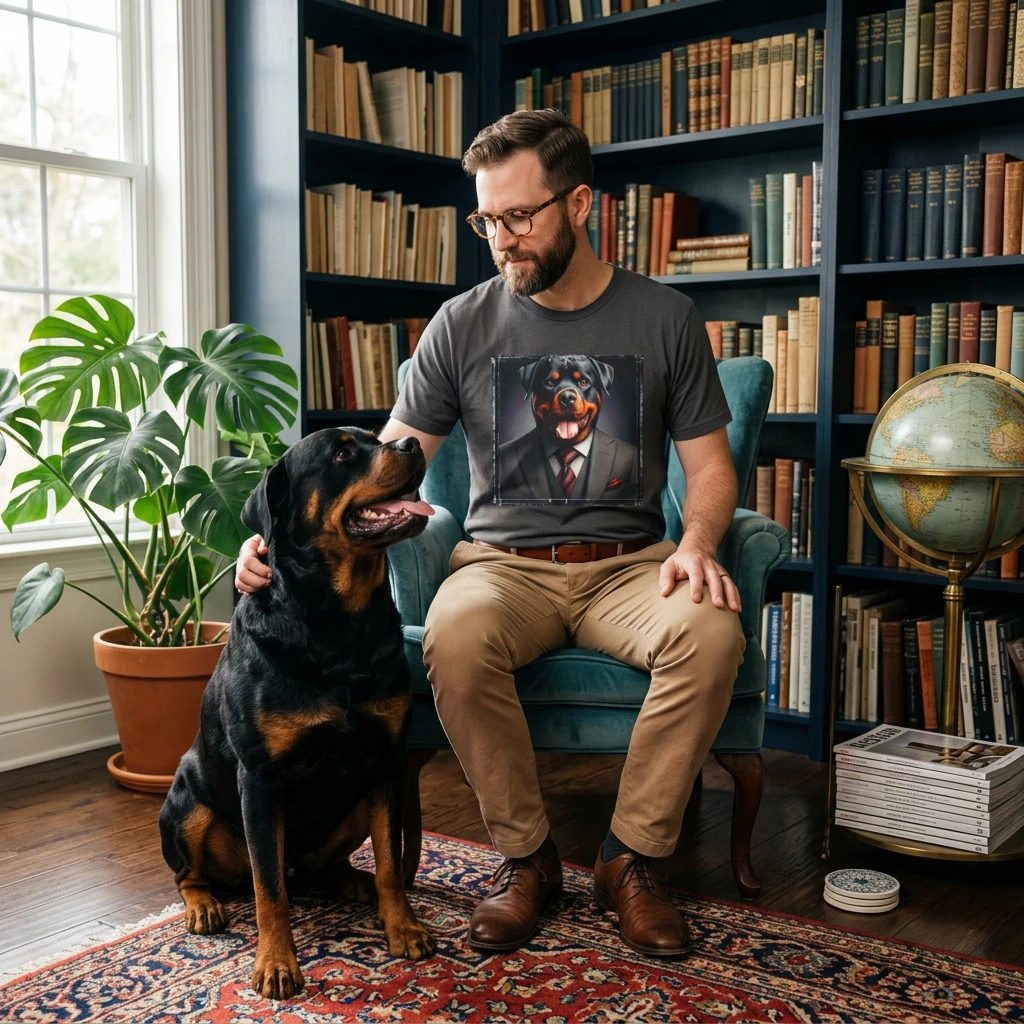 Rottweiler nice suit shirt T-Shirt Printify