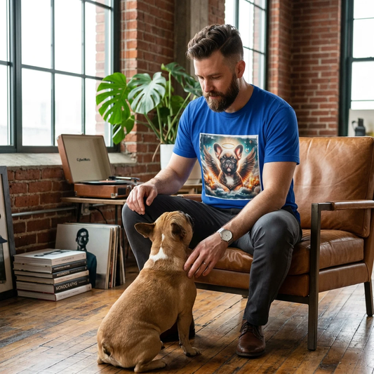 French Bulldog Heaven Graphic Tee For Dog Lovers Soft Cotton Comfortable Fit Premium Quality T-Shirt Printify
