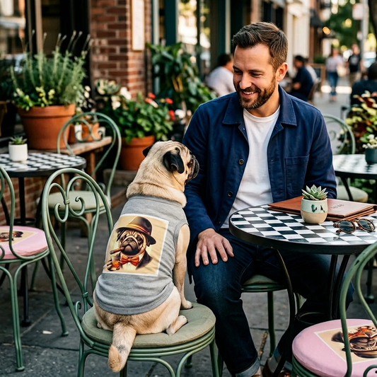 Pet Tank Top Pug smoker Pets Printify