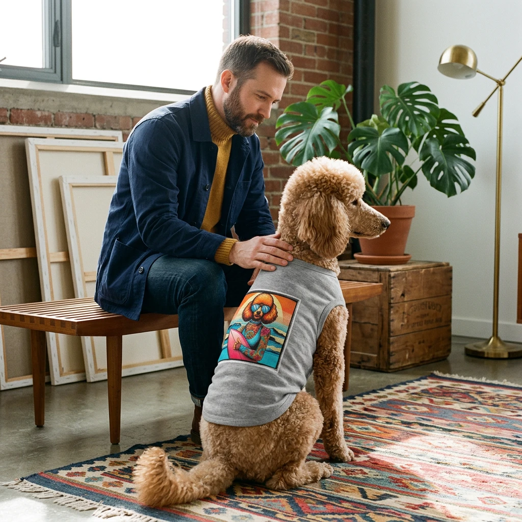 Pet Tank Top Poodle Pets Printify